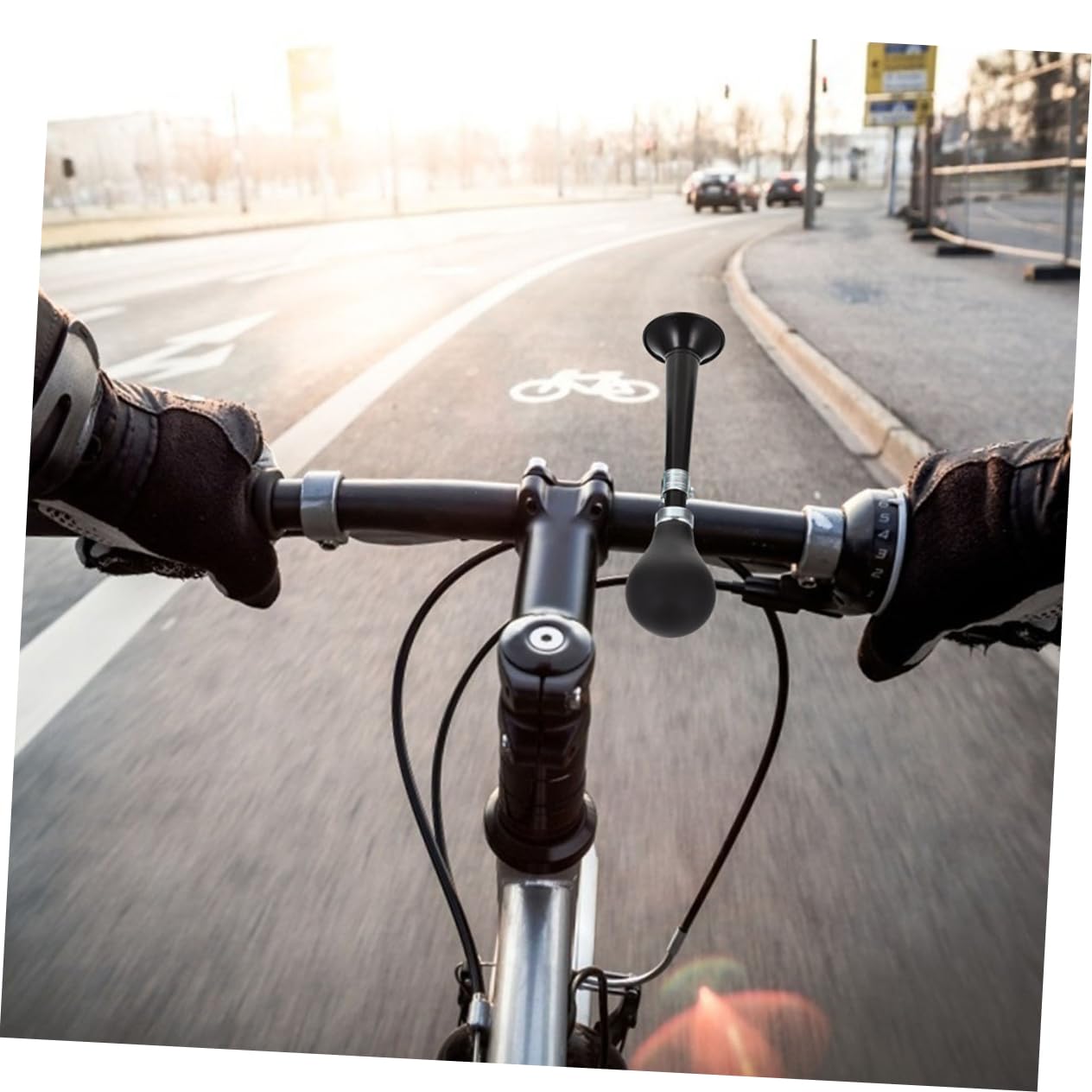 TOYANDONA Clacson da Bicicletta Air Horn per Bici Corno di Bici Accessori Bici per Bici da Adulto per Adulti Il Clacson della Bicicletta Manubrio Aria Ferro Elettrolitico
