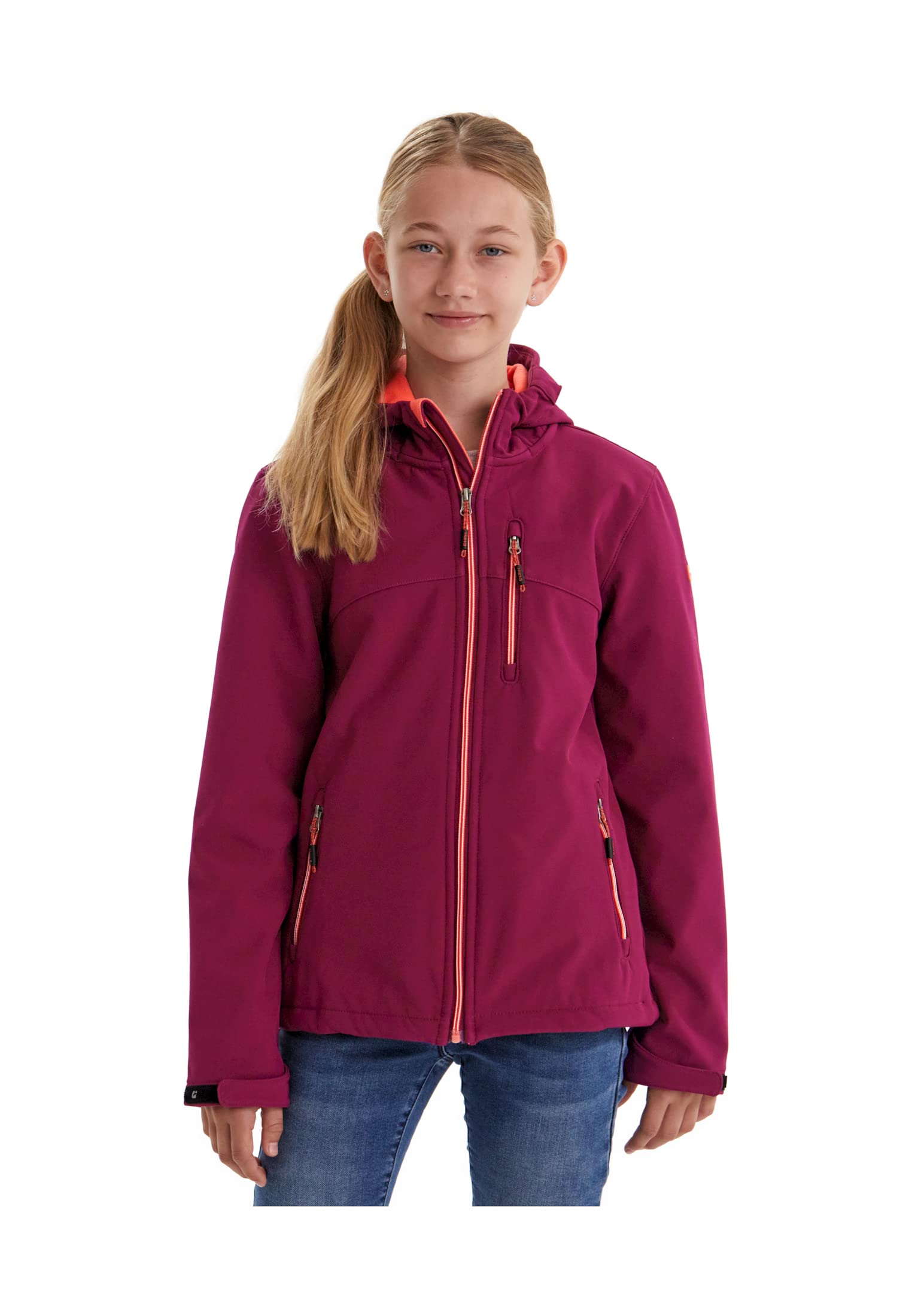 Killtec Mädchen Soft Shell Jacke mit Kapuze wasserabweisend