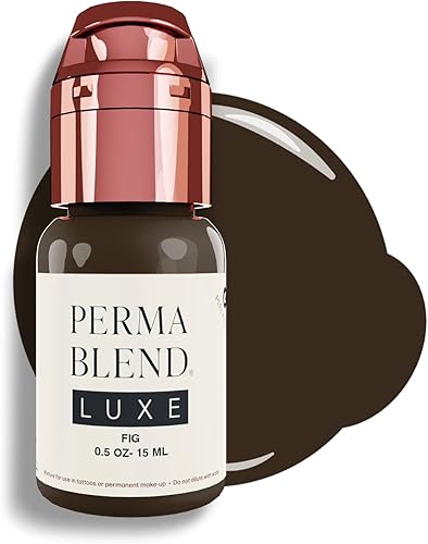Perma Blend Luxe - Higo - Tinta vegana para tatuaje de labios, pigmento microblading marrón frío con opacidad media, para rubor de labios y