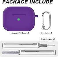 Vista 647 de Funda para AirPods Pro con kit de limpieza, funda de silicona suave para Apple AirPod Pro de 1ª/2ª generación, accesorios de funda AirPods Pro/Pro 2