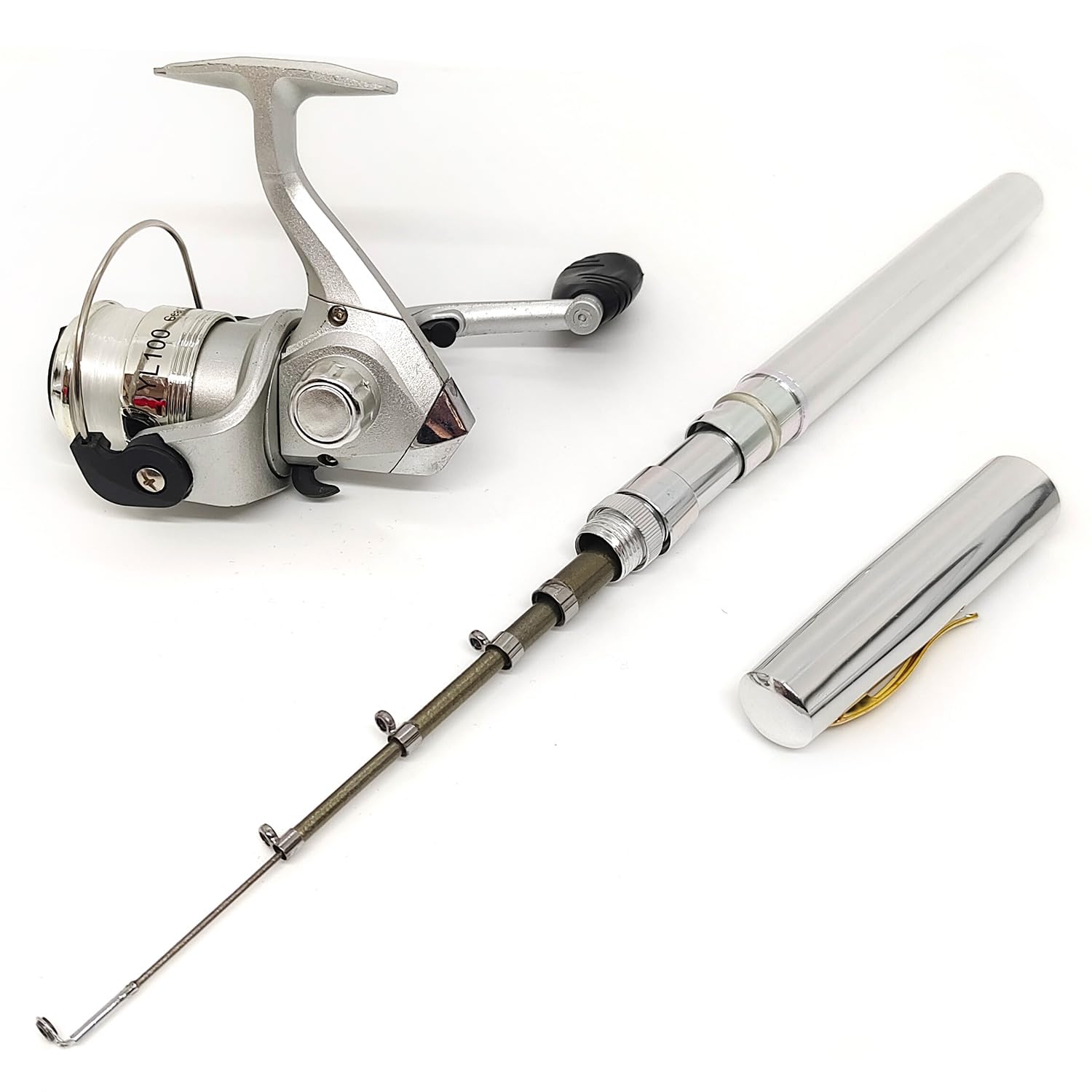 Amazon.com : Pocket Pen Fishing Rod and Reel Combos, 38inch Small Fishing  Rod Telescopic with Spinning Reel, Lures, Hooks for Raft, River, Lake, Ice  Fishing and So On : Sports & Outdoors