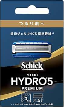 Schick ハイドロ5 プレミアム つるり肌へ 替刃 (8コ入) 4個セット シック｜ハイドロ5 プレミアム つるり肌へ 替刃 (8コ入)