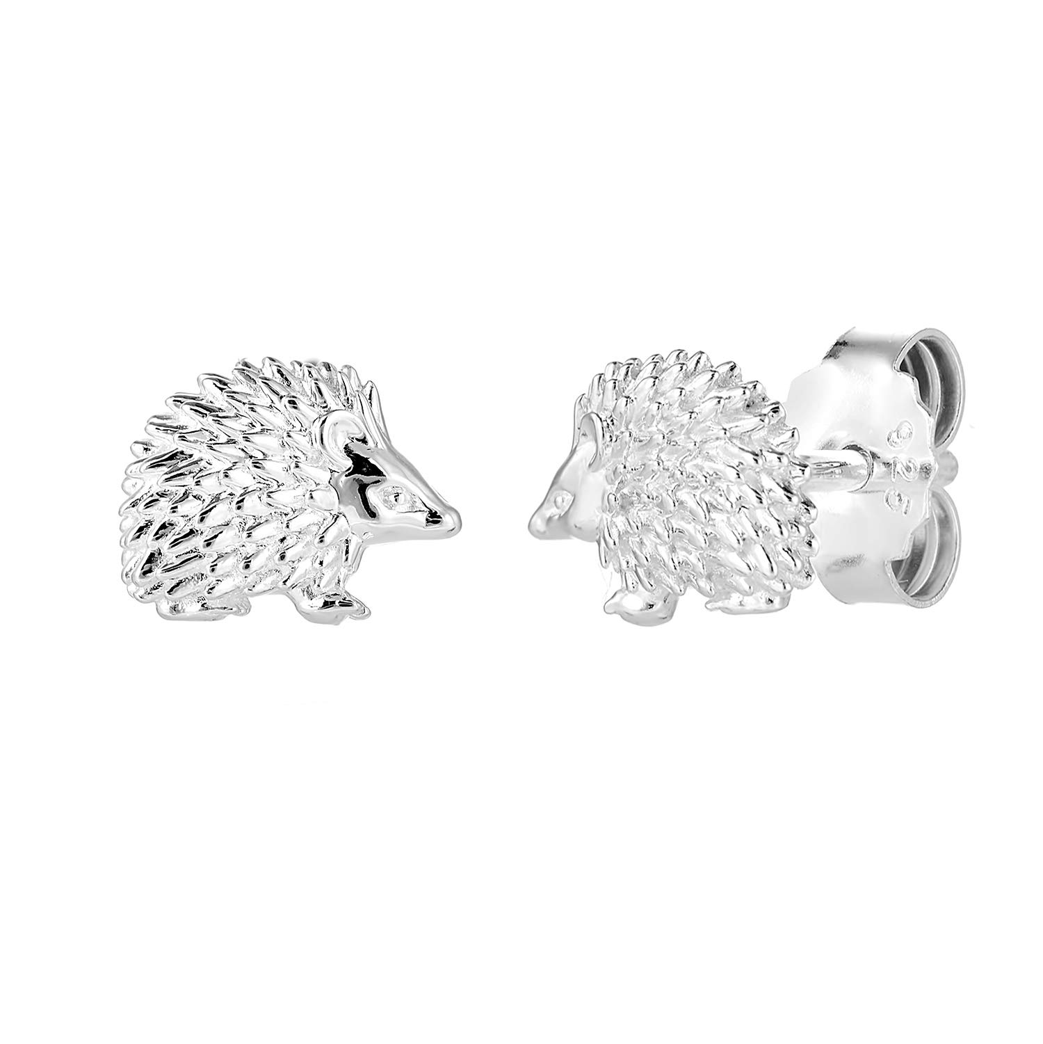 Gemma JSILVER HEDGEHOG STUD EARRINGS