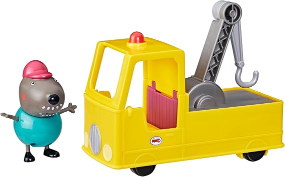 Peppa Pig Granddad Dogs Tow Truck Construction Vehicle and Figure Set, Preschool Toys for Boys and Girls 3 Years and Up