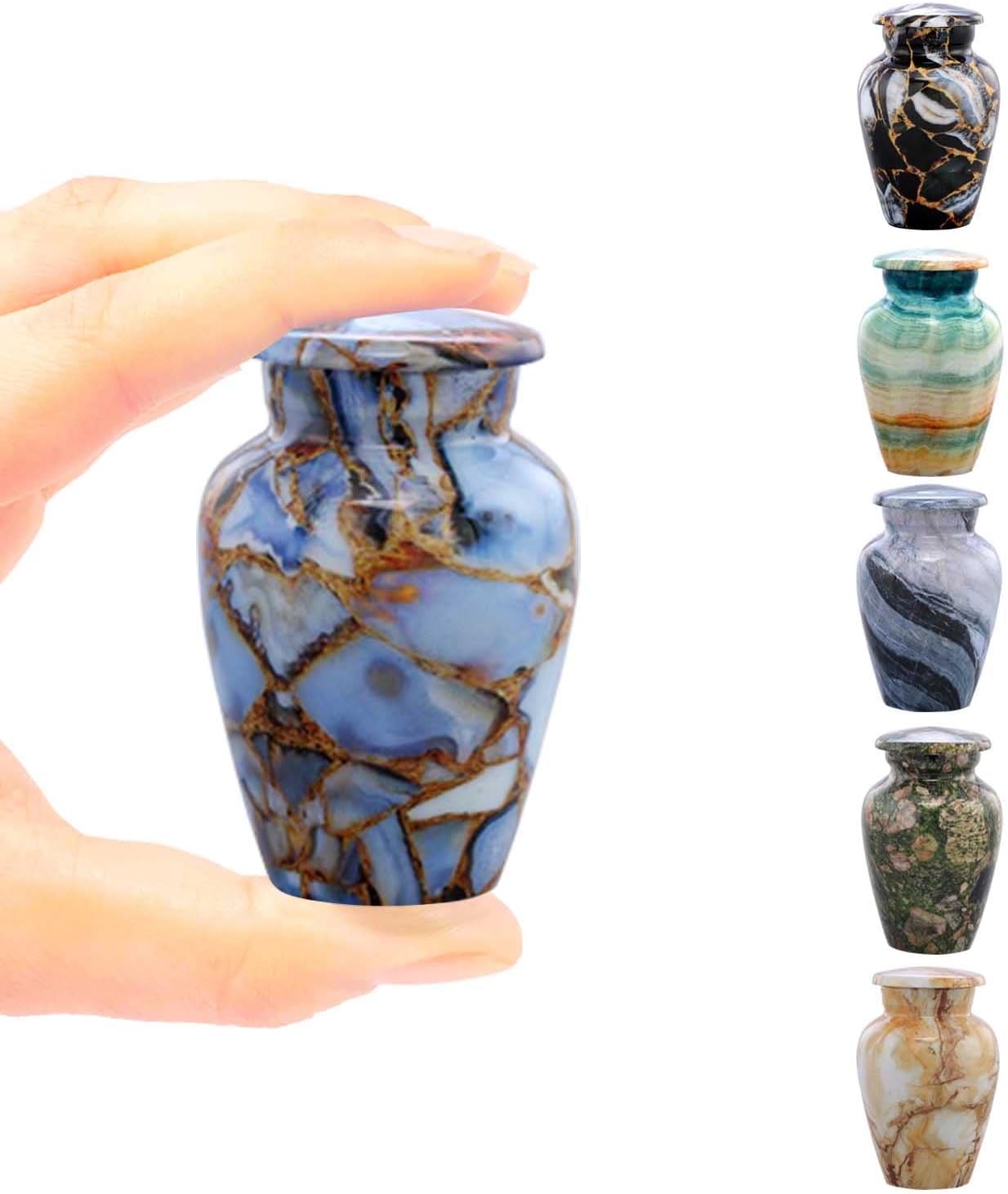 Keepsake Urn Marble Finish Keepsake Cremation Urn for Ashes Metal