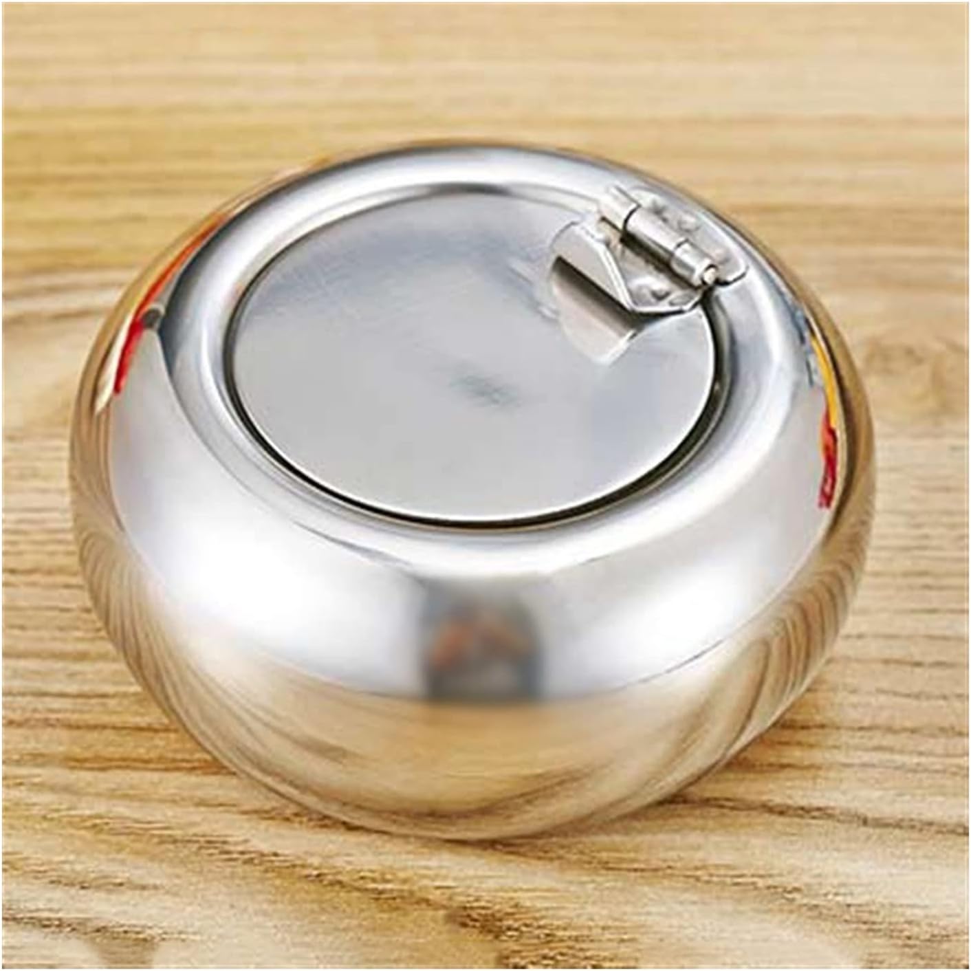 波型デザインの丸いアルミ製灰皿[10333]【灰皿 おしゃれ 灰皿 フタ付