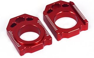 CNC Rear Chain Adjuster Red Axle Block For CR125 CR250 02-07 CRF250R CRF250X 04-14 CRF450R 02-14 CRF450X 05-14 Dirt Bike