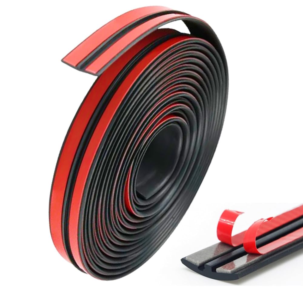 Hngusnhop Black 4M/13Ft Car Windshield Weather Rubber Seal Tape 19Mm Universal T Shape Car Sealing Strip Auto Seal Weather Stripping For Cars Doors Windows Windscreens