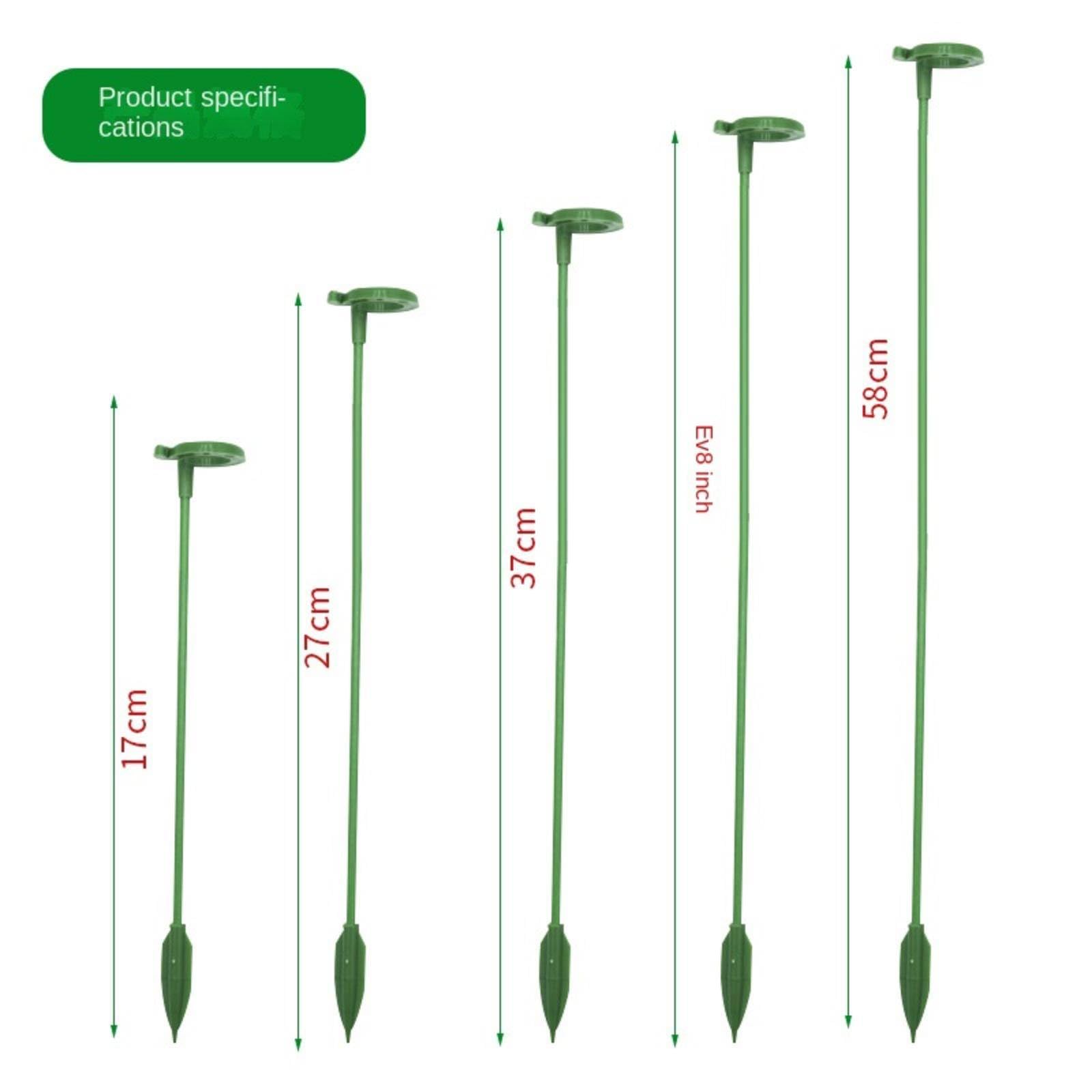 Tutori Per Piante Con Anello Regolabile 30,5 Cm – 10 Pezzi In Fibra Di Vetro, Sostegno Per Fiori E Piante Da Interno/Esterno - 2