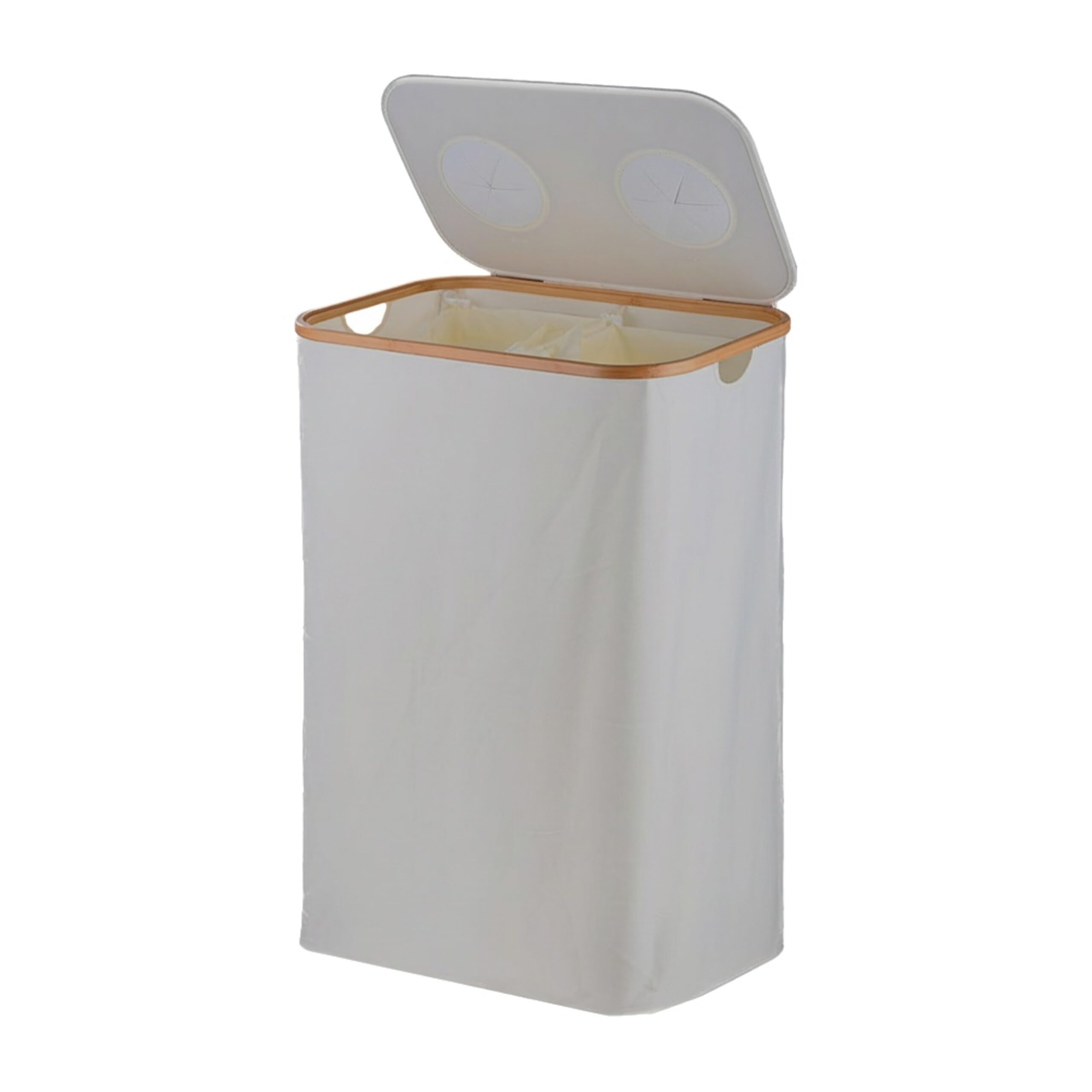 Relaxdays Récipient de Collecte des Bouteilles 140 L 60 Bouteilles 2 Sacs Amovibles Beige