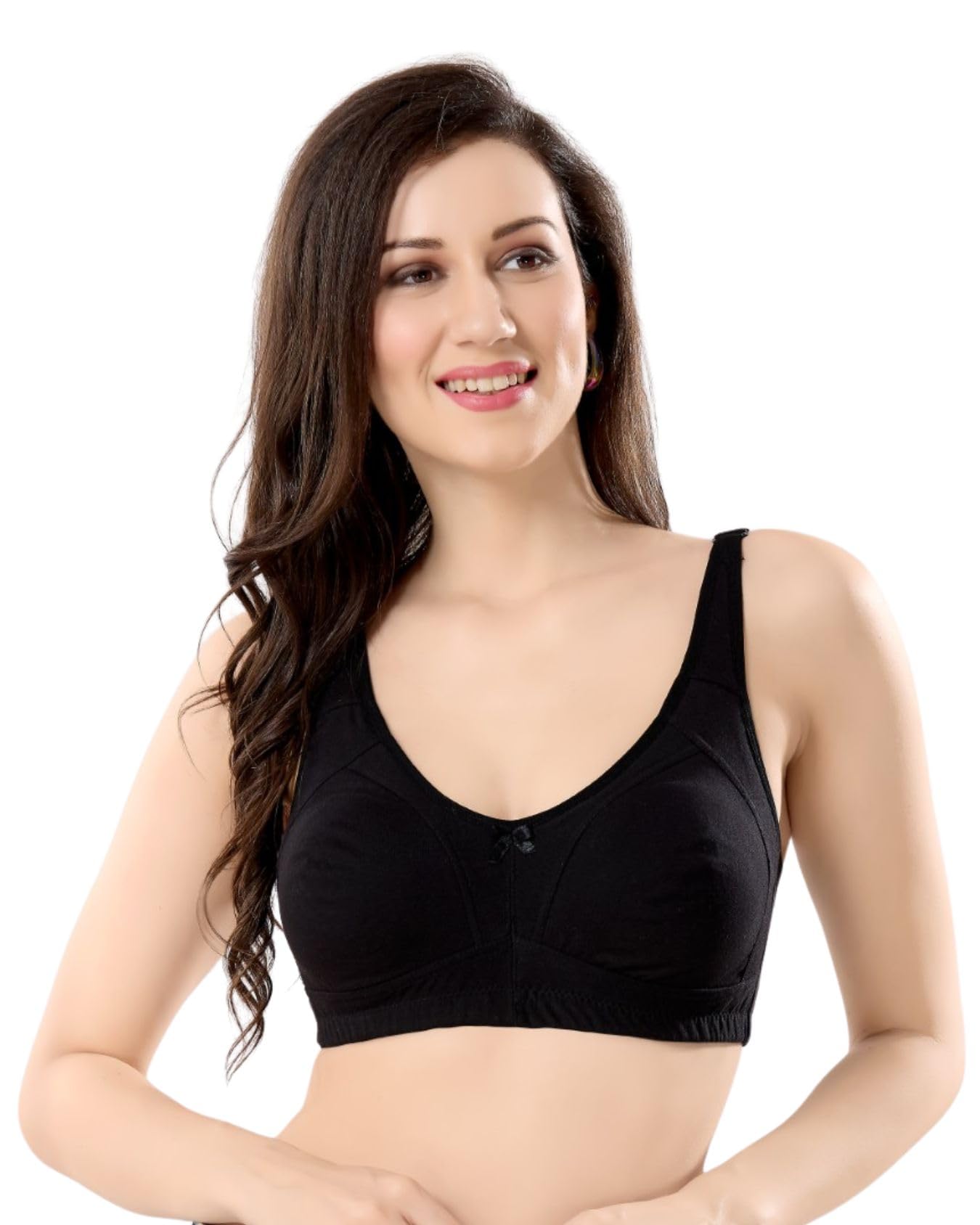 Mastectomy Cancer Pocket Bra with One Micro Fiber Filled Adjustable Pad | Cotton Full Coverage Bra | No-Digging Shoulder Strap | Truly Full Coverage