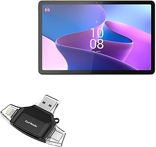 BoxWave Smart Gadget Compatible with Lenovo Tab P11 Gen 2 - AllReader SD Card Reader, microSD Card Reader SD Compact USB - Jet Black