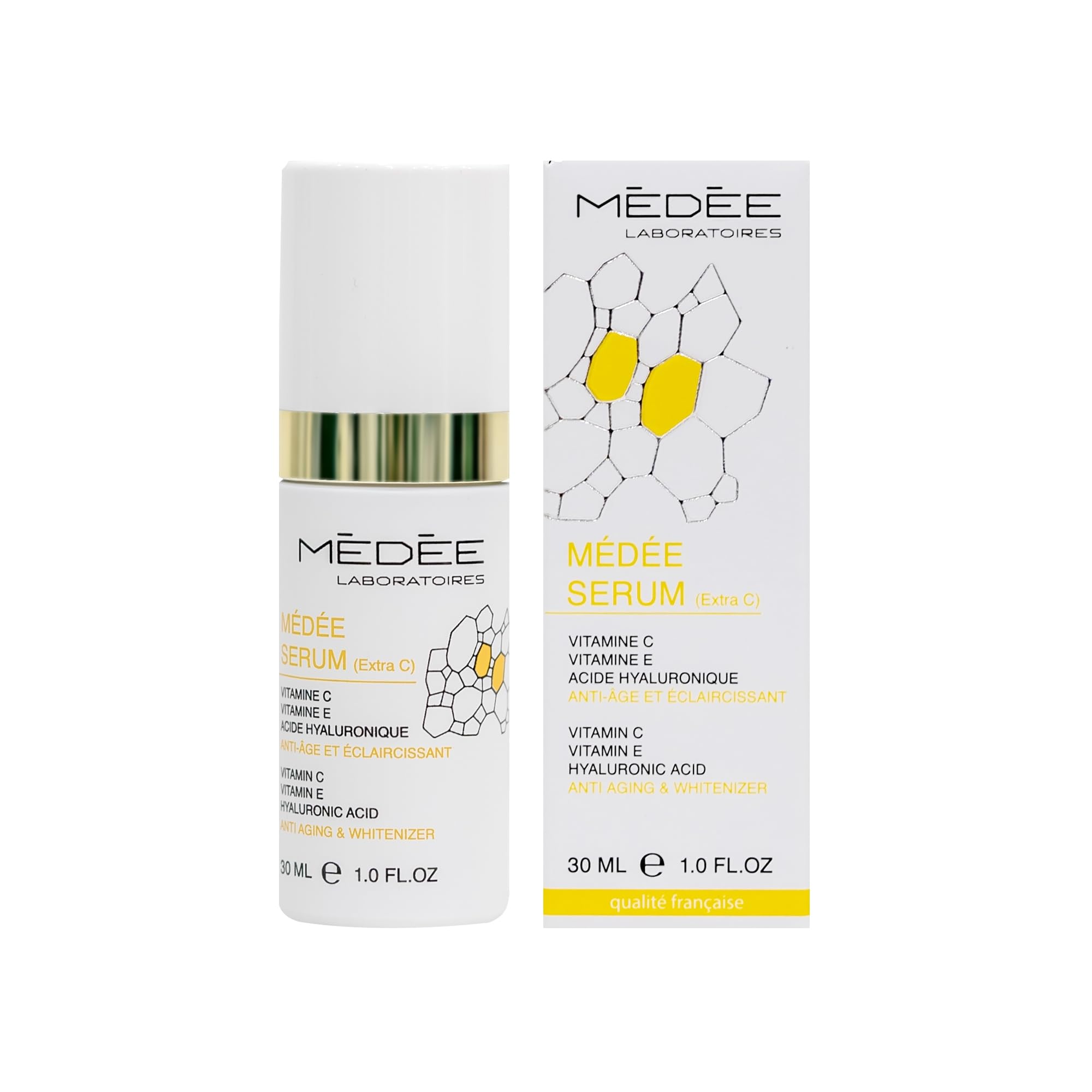 MEDEE Serum Extra C 30 ML Vitamin C 15% Anti Aging & Whitenizer & Vitamin E & Hyaluronic Acid for All Skin Types and Sensitive Skin