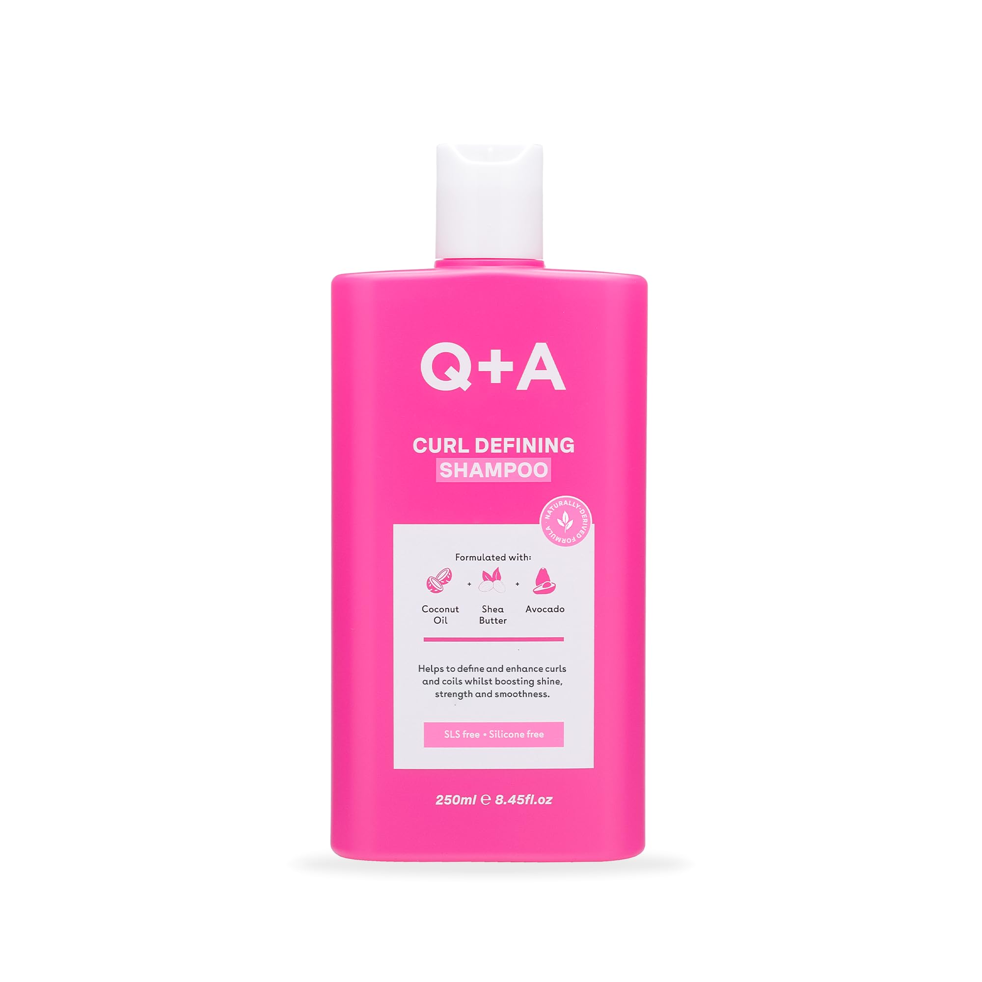Q+A Curl Defining Shampoo (250ml), Curly Hair Shampoo, Anti-Frizz, Moisturising Shampoo for Wavy Curly and Coily Hair