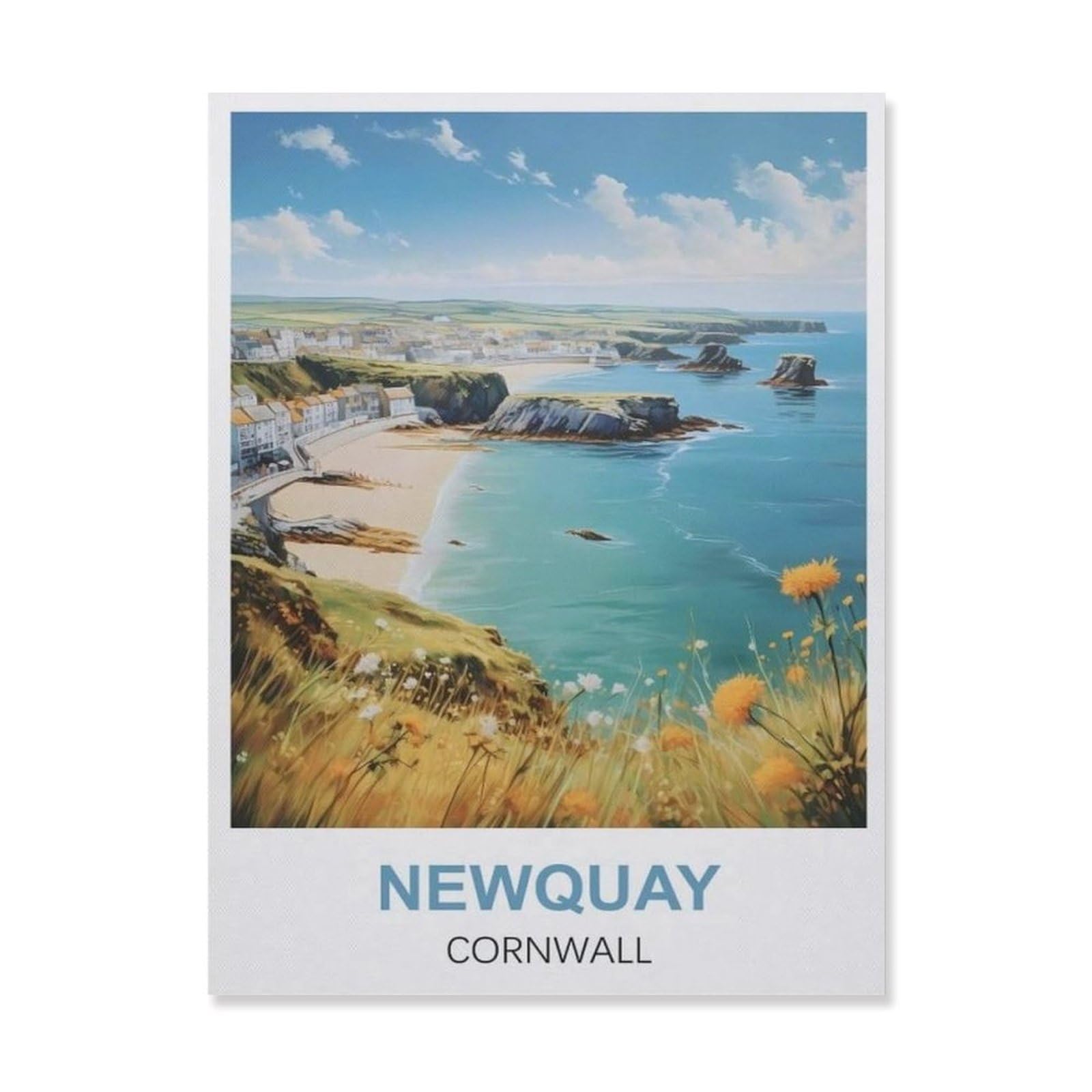 Metal Sign Tin Sign，Newquay Cornwall(15x30cm）
