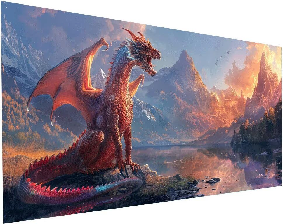 Diamond painting dragon grand format pour s'apaiser et décorer une chambre
