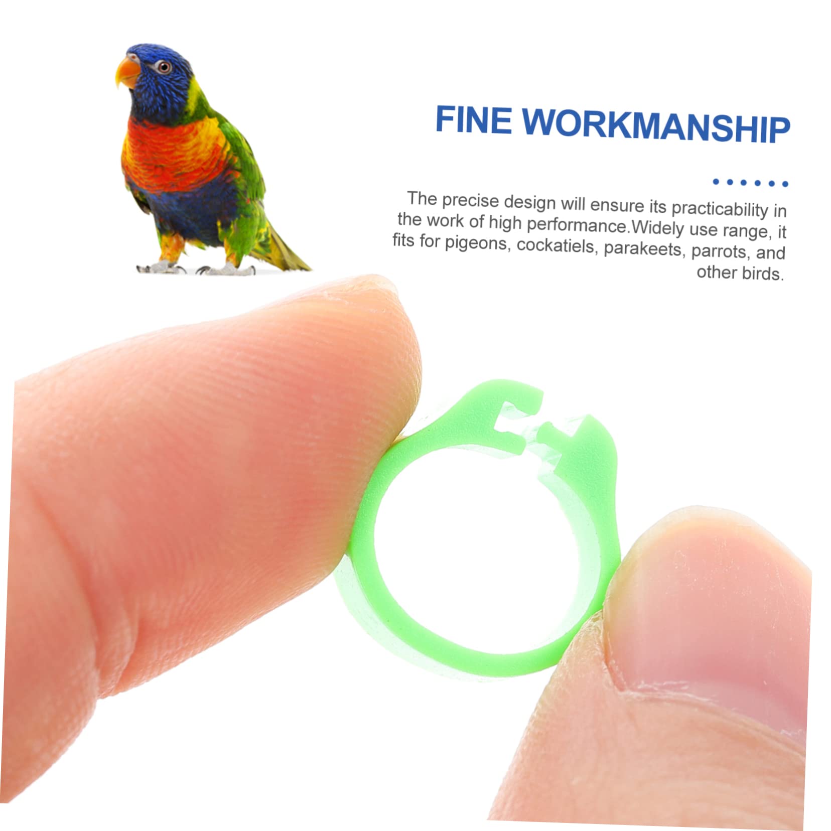 FRCOLOR 1200pezzi Fasce per Zampe di Uccelli Anelli di Classificazione per Piccioni e Pollame Leggeri e Sicuri Facili da Usare per Identificare Diverse Razze di Uccelli