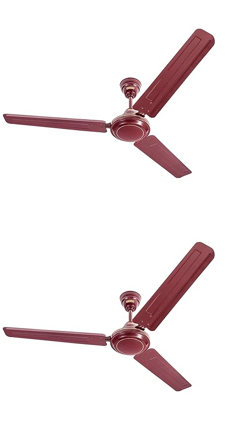 Usha Racer 1200MM Ultra High Speed 400RPM Ceiling Fan Brown W/O REG Pack of 2