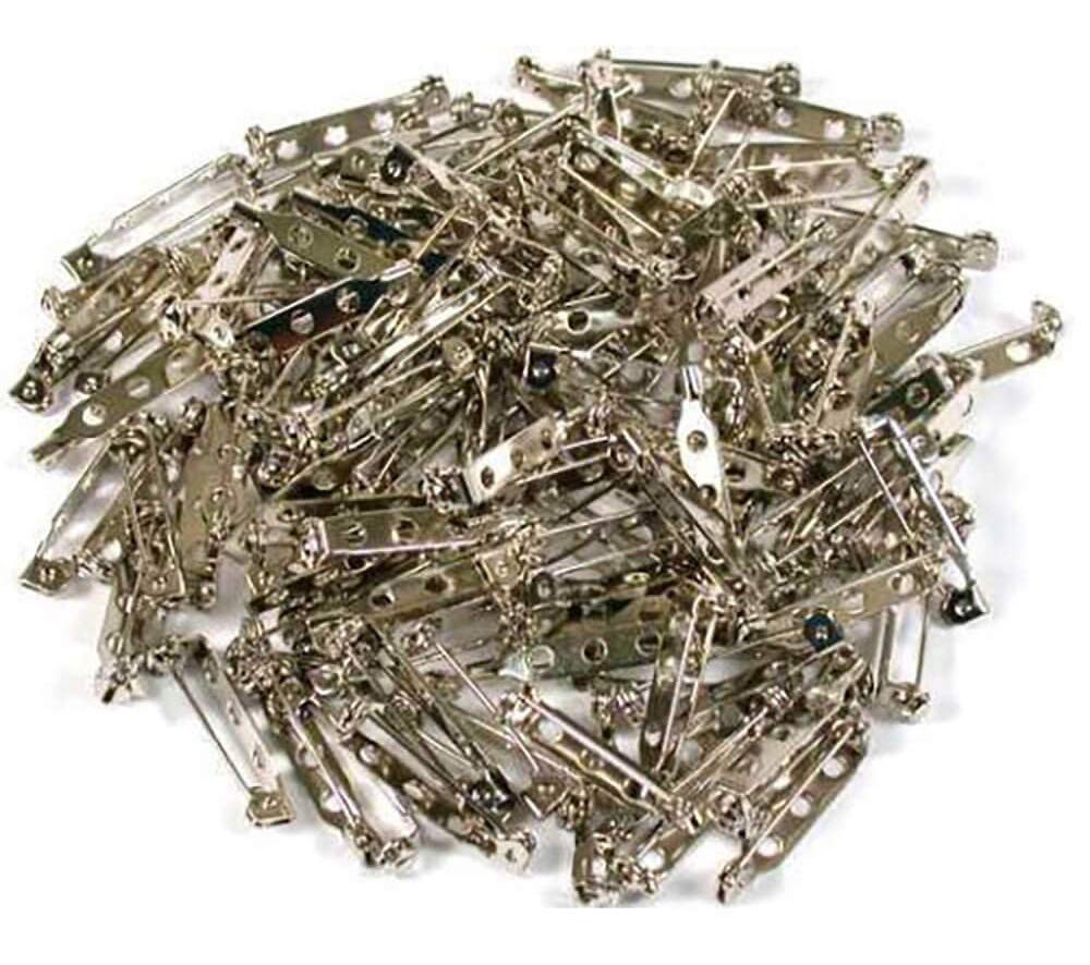 Hand Silver ® 50 Pcs Safety Lock Brooch/Name Badge Pins 25Mmw