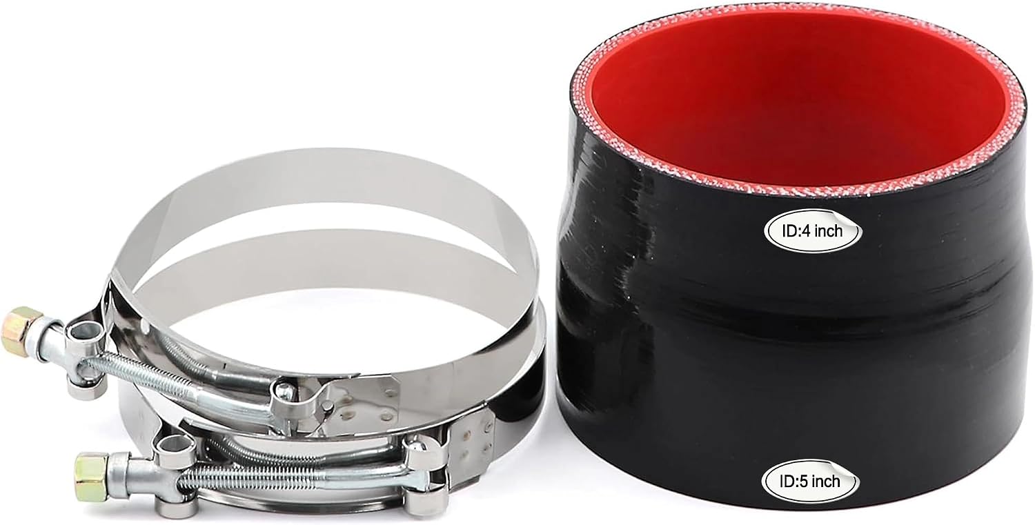 ID 4-inch to 5 inch Straight Reducer Coupler Silicone Hose