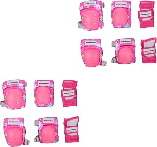 Kisangel 12 Peças De Equipamento De Proteção Para Scooter Para Crianças Protetores De Pulso Para Scooter Adulto Equipamento De Skate Para Crianças Protetores De Joelho Para Crianças