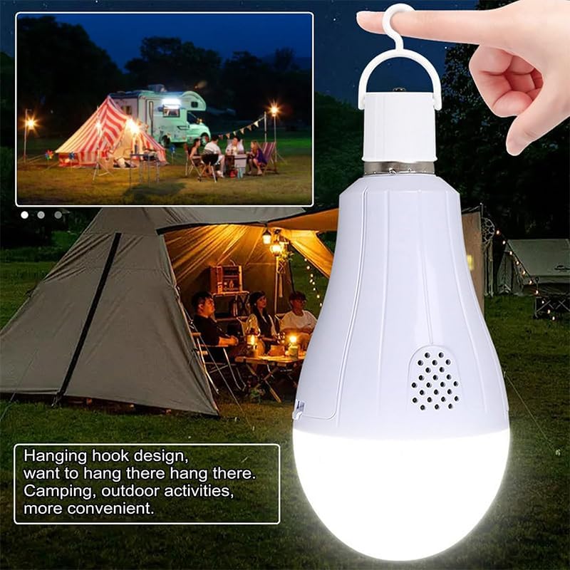 Miniatura 6 de Bombillas inteligentes de emergencia recargables con control remoto, bombilla de batería extraíble, 3 colores y regulables 1200 mAh 12 W bombillas