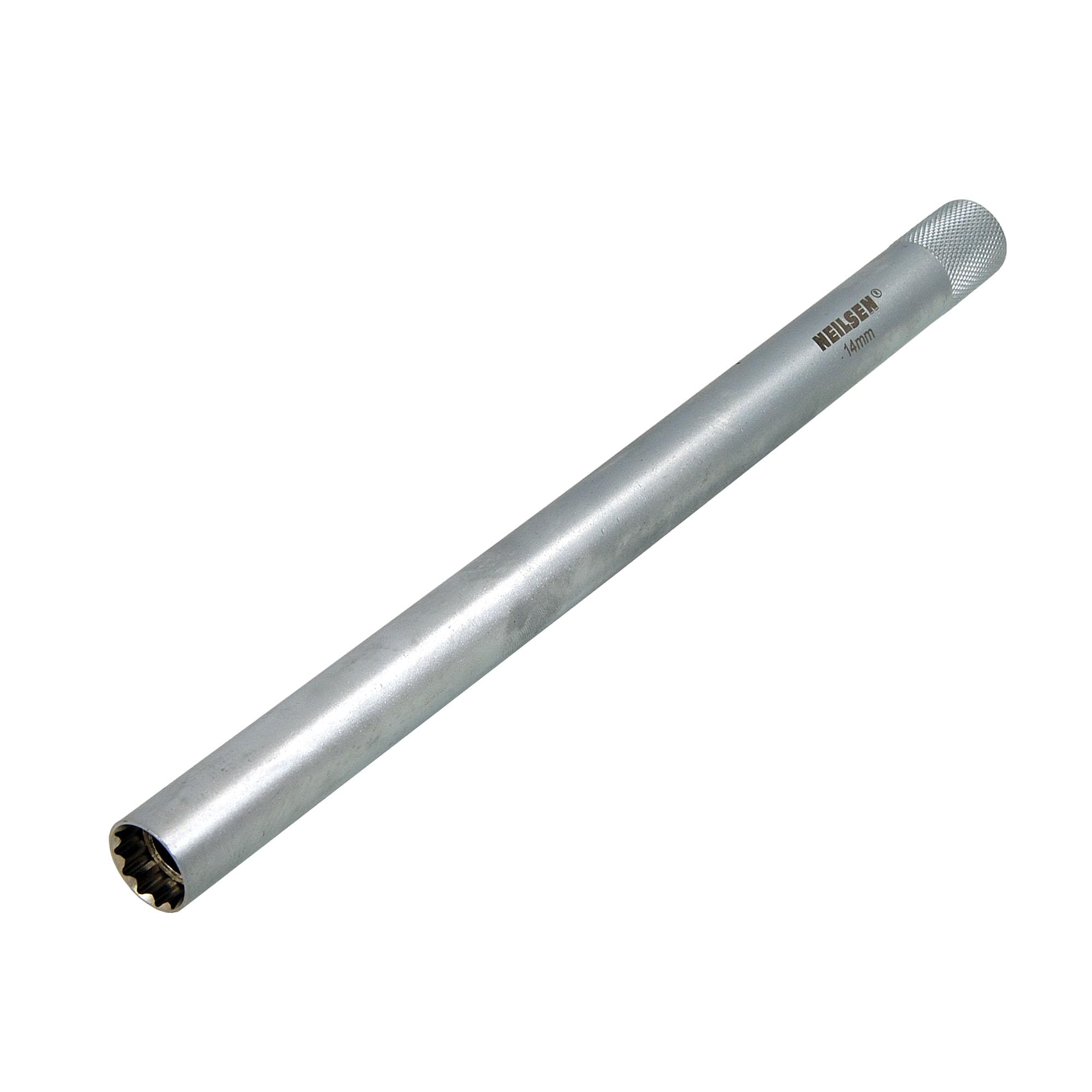 Neilsen CT4243 14mm 3/8in.Dr Extra Long Spark Plug Socket-for Removing and Replacing Spark Plugs, 12-Pt, 250mm Long, Internal Magnet, Compatible with BMW, Compatible with GM and Other Brand Vehicles