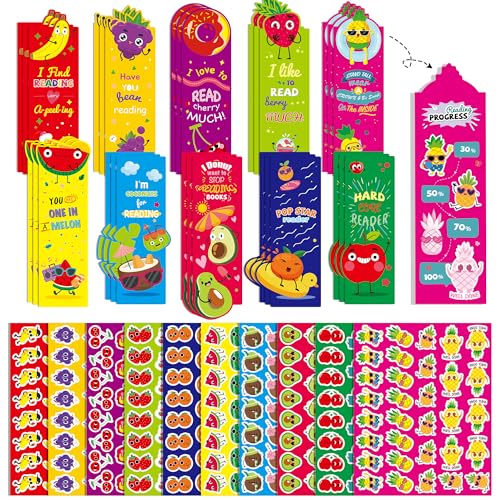 HORIECHALY Marcadores de livro perfumados para crianças, 30 peças, arranhar e cheirar, marcadores de