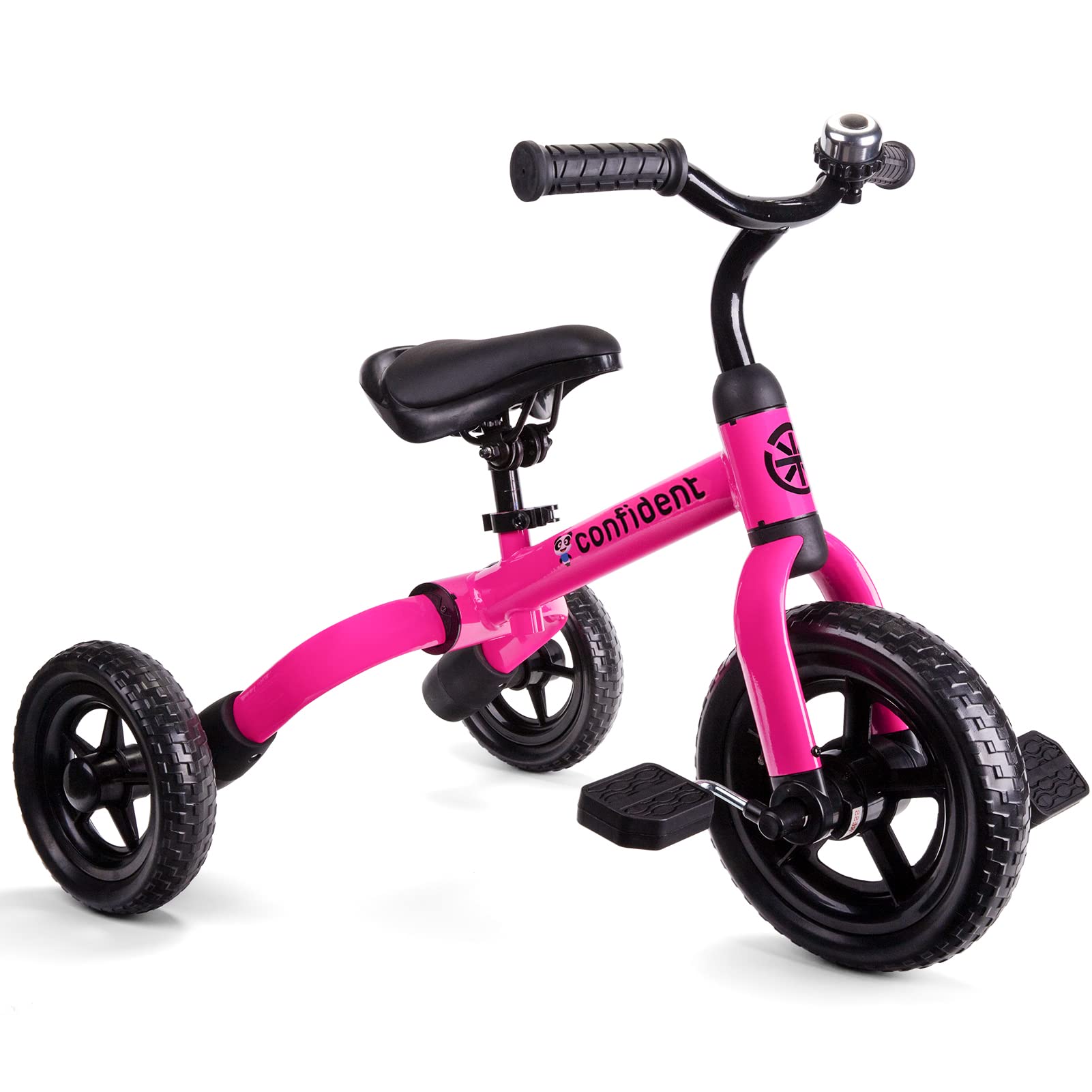 XIAPIA 3 in 1 Tricycle for Toddler Age 2-4 Year Old Boys and Girls, Foldable Toddler Tricycle& Balance Bike with Adjustable Seat and Detachable Pedal, Ride-on Toys for Boys Girls Birthday Gift