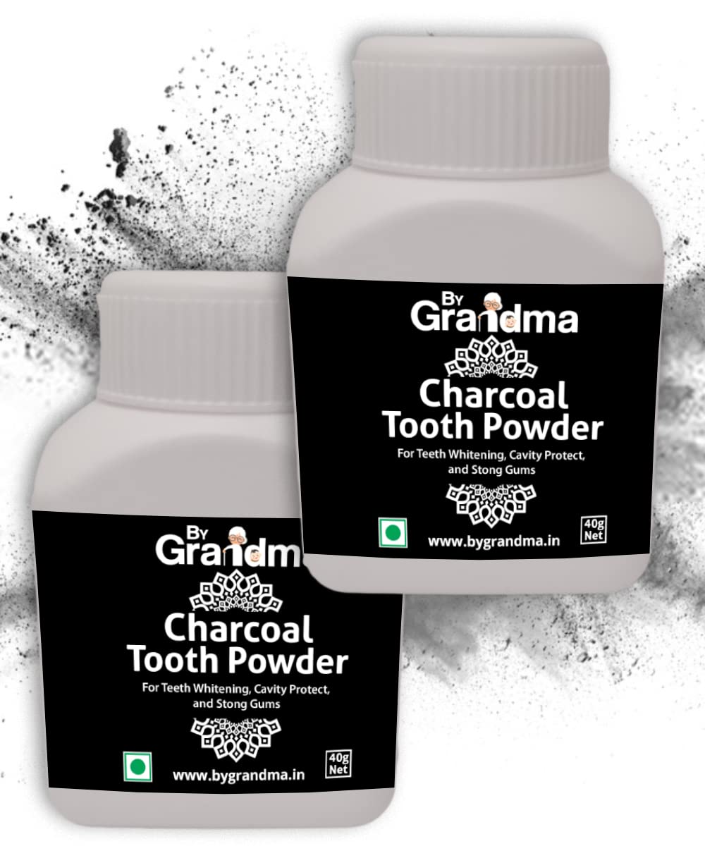ByGrandma Activated Bamboo Charcoal Teeth Whitening Powder - Fluoride Free & Great for Sensitive Teeth - Remove Bad Breath or Gum - Natural Vegan Bamboo Charcoal Teeth Whitener & Made In INDIA - 80g (B0983THBNJ) Amazon Price History, Amazon Price Tracker