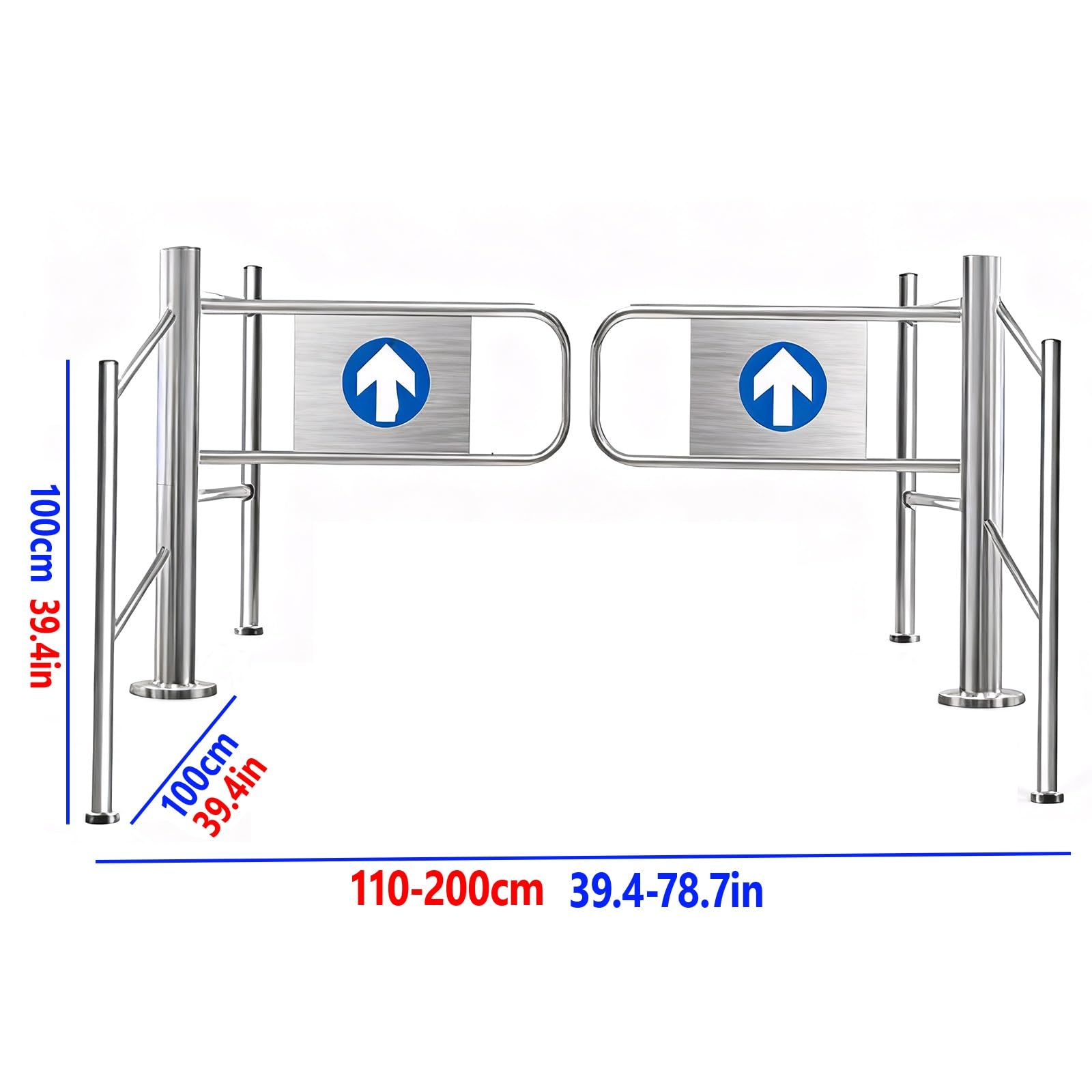 Portillon De Sécurité À Fermeture Automatique,Portillon De Sécurité À Ressort pour Entrée De Supermarché,Porte D'entrée Battante Unidirectionnelle(180cm/70.8in)