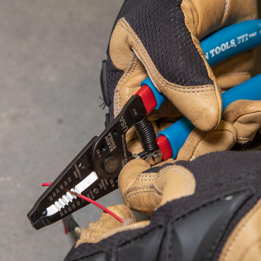 Ściągacz izolacji i obcinacz do drutu litego 20-30 AWG i 22-32 AWG KLEIN TOOLS 11057, niebieski