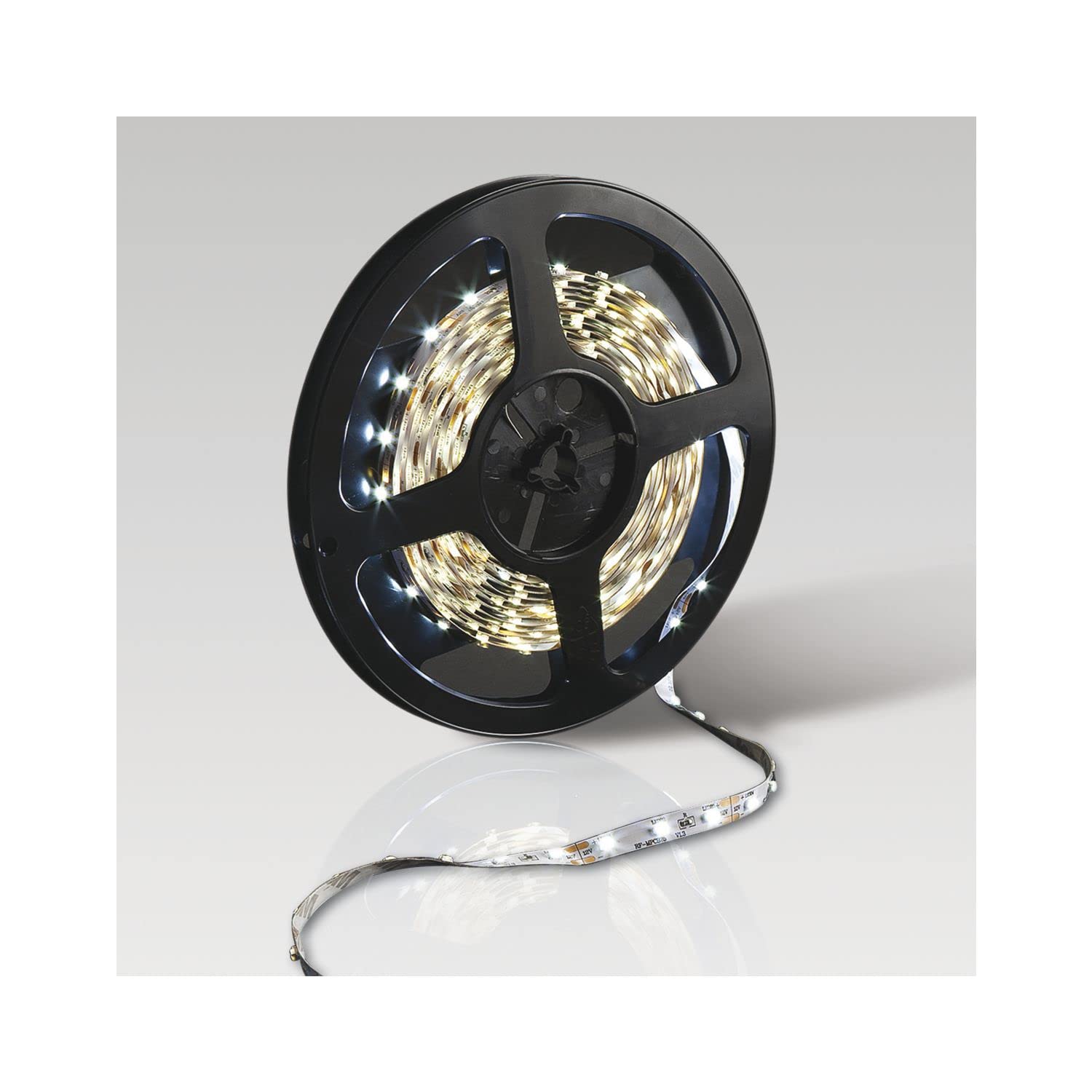 L&S Meccano taśma LED samoprzylepna, taśma LED z elastyczną płytką drukowaną w kolorze ciepłej bieli 3000 K IP20, elastyczna i rozdzielna taśma LED 12 V, 5 m
