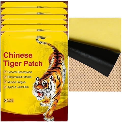 Tiger Patches - 48 Counts/6 Packs Chinese Tiger Relief Patches Ultra Strength Heat Patches for Muscle Joint of Knee Shoulder Neck Cover
