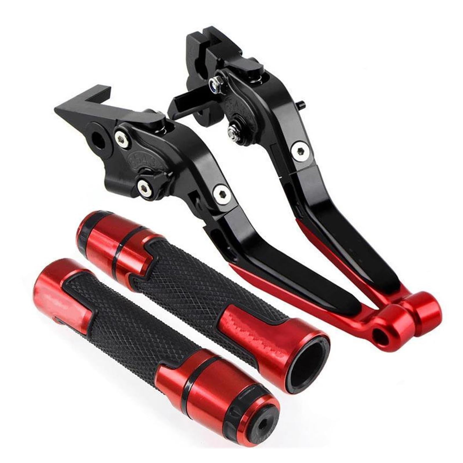 Mamxvkvzeu A Motorbike Brake Clutch Handle Levers For Suzuki Sv650 Sfv650 For Gladius Sv 650 Dl650 For V-Strom Xt 2009-2015 Motorcycle Folding Brake Clutch Levers Handbar End Grips(A)