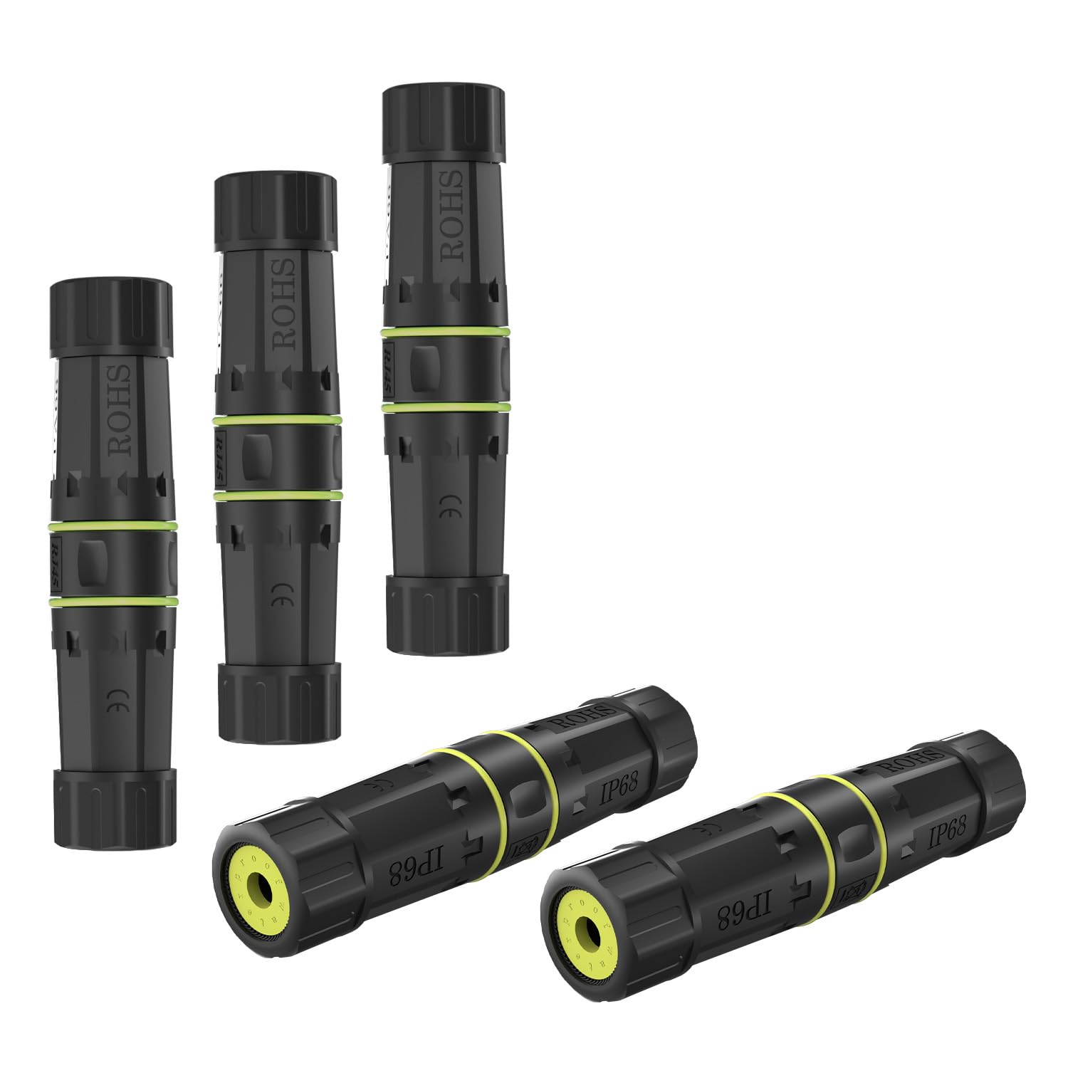 IP68 Waterproof Cat7 RJ45 Coupler, 10GB Shielded Pure Copper Ethernet Coupler, IP68 Waterproof Ethernet Outdoor LAN Connector for Starlink/Cat5/Cat6/Cat6A/Cat7/Cat8 Ethernet Cable(5 PCS Female)