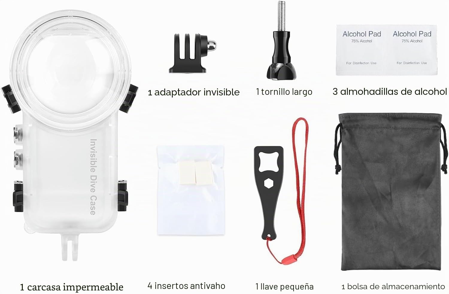 Funda Invisible Protectora para Cámara Subacuática para Insta360 X4