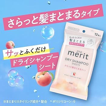 Amazon | Merit メリットデイプラス ドライシャンプーシート