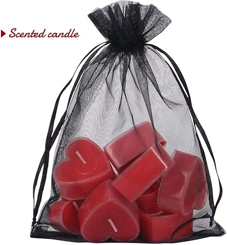 Miniatura 5 de YQL Bolsas de organza de 5 x 7, 100 unidades, color rosa rubor, bolsas de malla para protección de frutas, bolsas de joyería, bolsitas, bolsas de