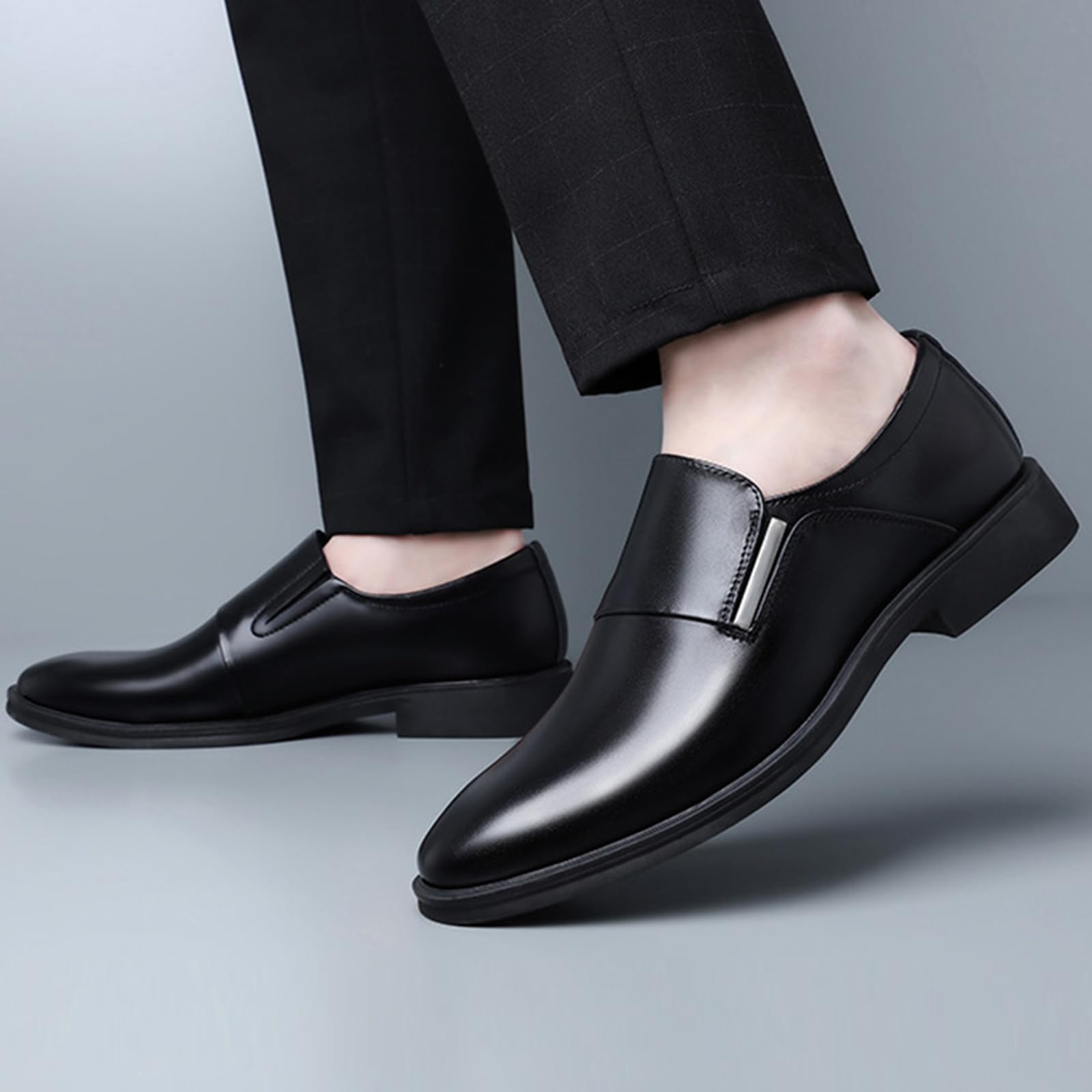 Scarpe da Formali da Uomo Senza Lacci | casual, a punta, in pelle, antiscivolo, eventi aziendali, mocassini, sposa, camminare