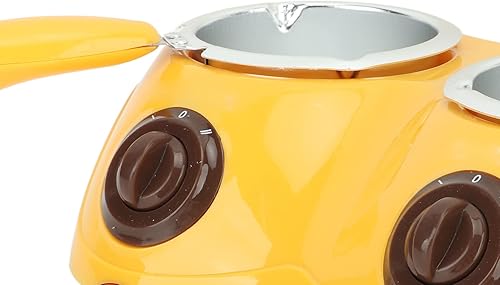 Miniatura 8 de Olla para derretir chocolate, fondue de chocolate eléctrico portátil simple para mantequilla (amarillo)