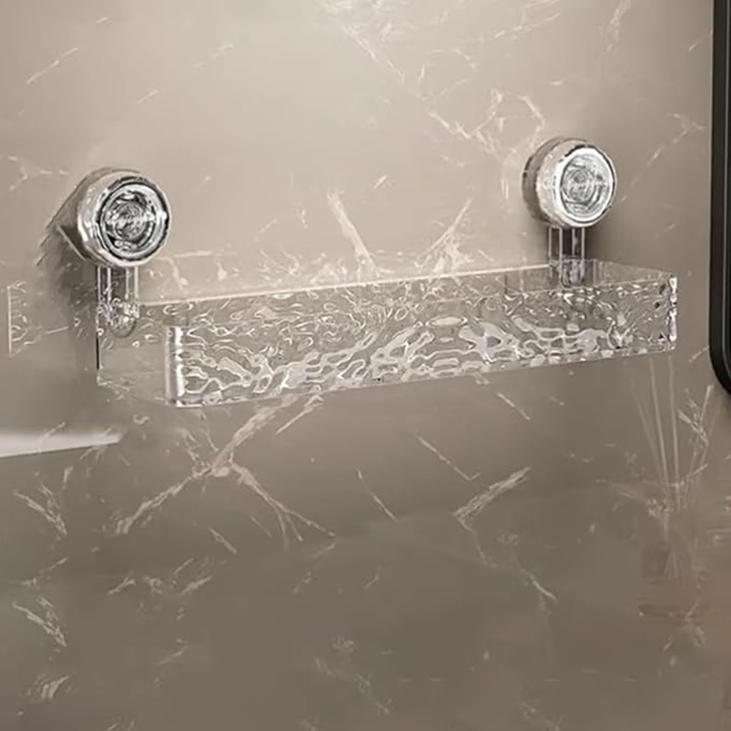 Set Patient Trays Shower Shelf Setpatient Corrugated Suction Cup Storage Holder No Drill Clear Wall Caddy Shower Caddy