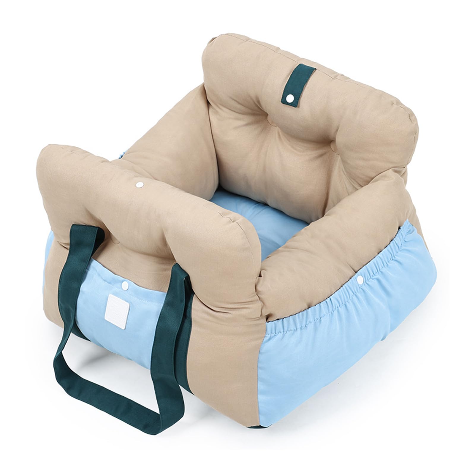 & Secure - Bolso de viaje para mascotas transpirable para perros pequeños con cinturones que garantiza comodidad en el coche, cama para perro