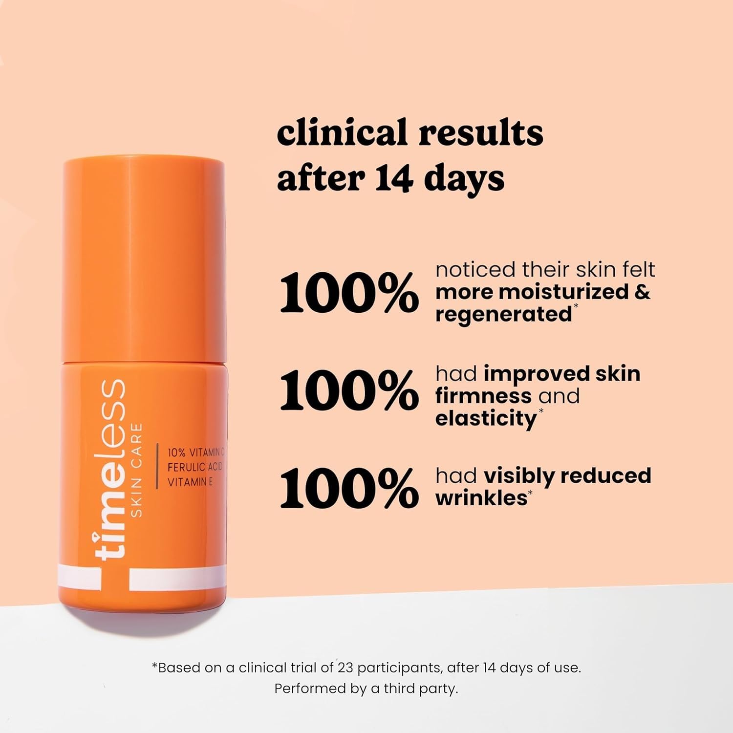 Timeless Skin Care Vitamin C Serum with Vitamin E & Ferulic Acid - Brightening Serum - for Oily & Dry Skin - Fragrance-Free - 1.7 Fl Oz - Image 3