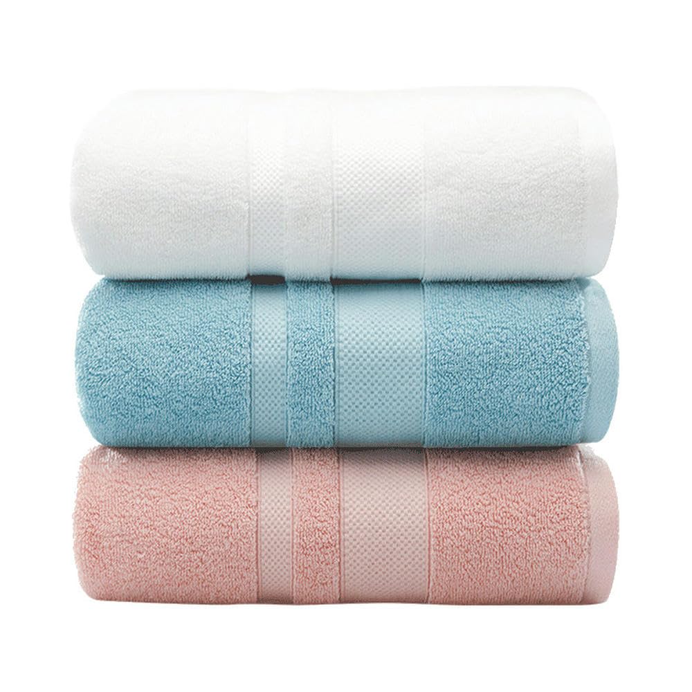 Serviette de bain absorbante lot de 3 en coton brodé pour une ambiance spa à la maison