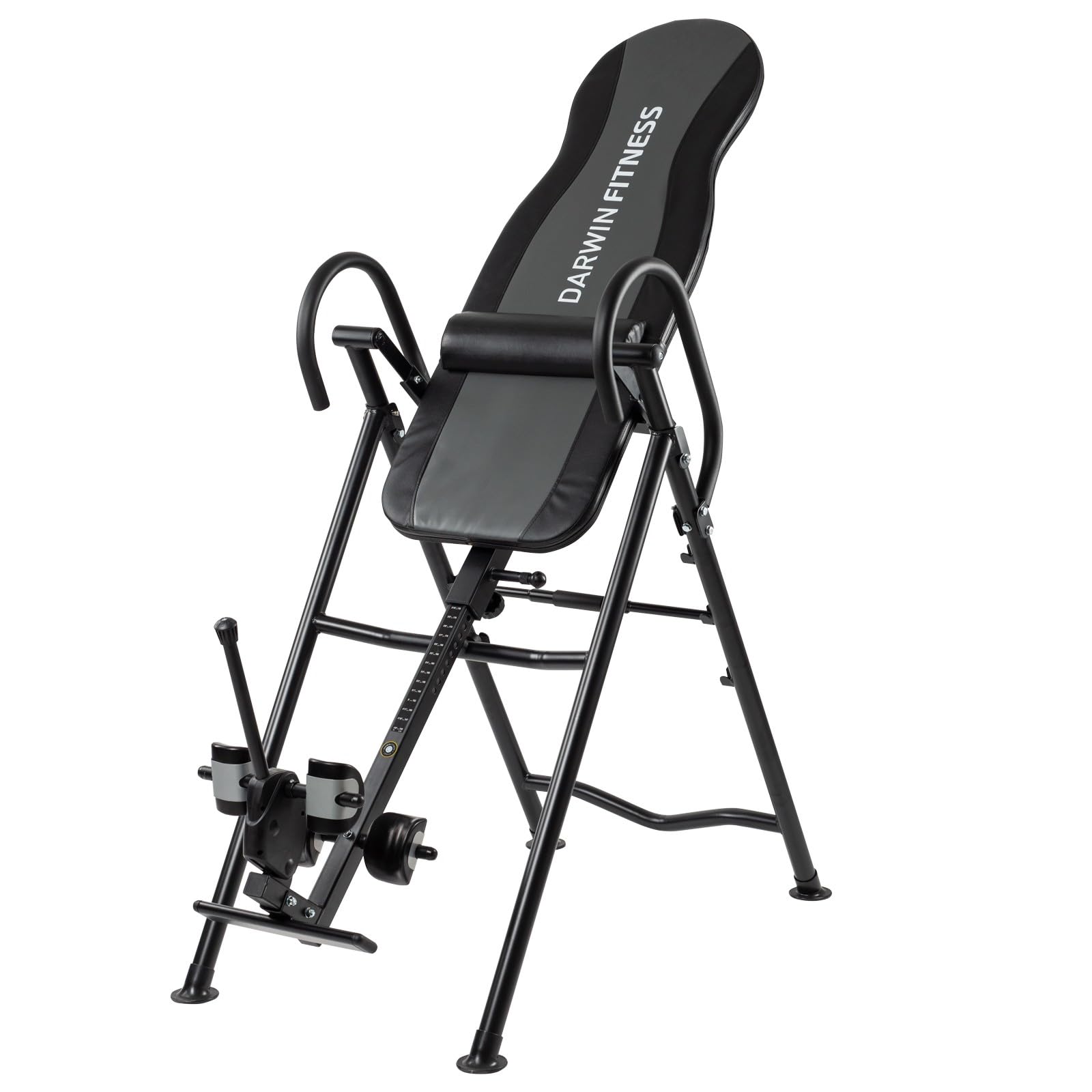 Darwin Fitness Inversionstisch | Traktionsbank | Schwerkrafttrainer – Klappbar, bis 198 cm & 136 kg, 3 Neigungswinkel, inkl. Massagerückenpolster – Rückentrainer für Zuhause