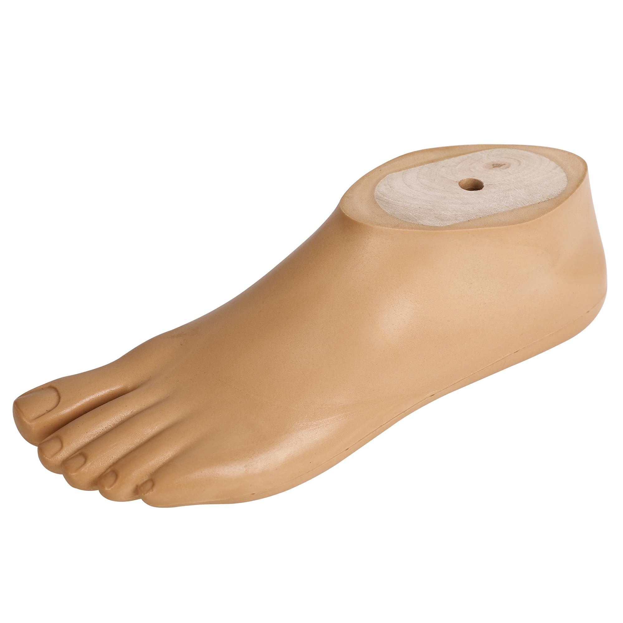 Pie protésico SACH con dedo dividido - Color beige, tallas 20-30 cm, rosca M10 (Pie izquierdo,Beige,28CM)