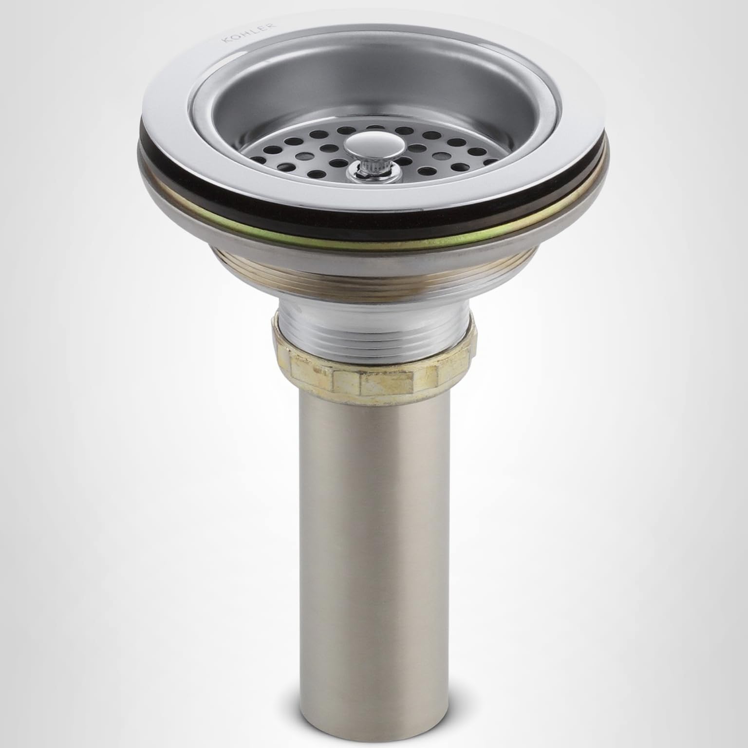 KOHLER K-8801-CP Duostrainer Sink Strainer with Tailpiece, Fits