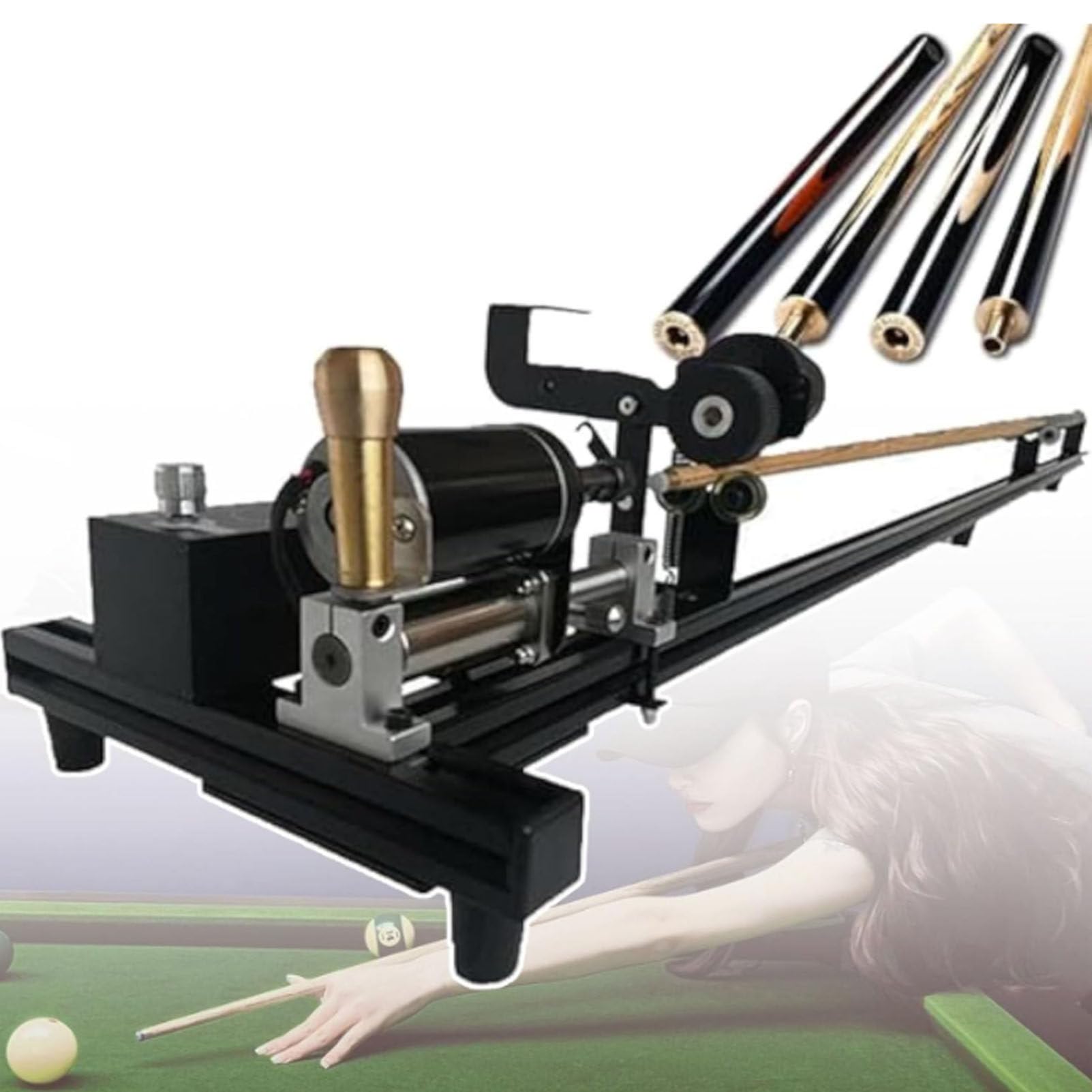 Cashwise Snooker Cue Stick Repairer, Cue Repair Kit Snooker Cue Tips Clamp Repair Tool, Club Straightening and Leather Replacement, for Billiard Cue Tip Clamp Repairing, Change Copper Hoop
