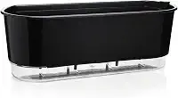 Vaso Jardineira Autoirrigável Preto 40cm Raiz Terrazo Para Todos Tipos de Plantas